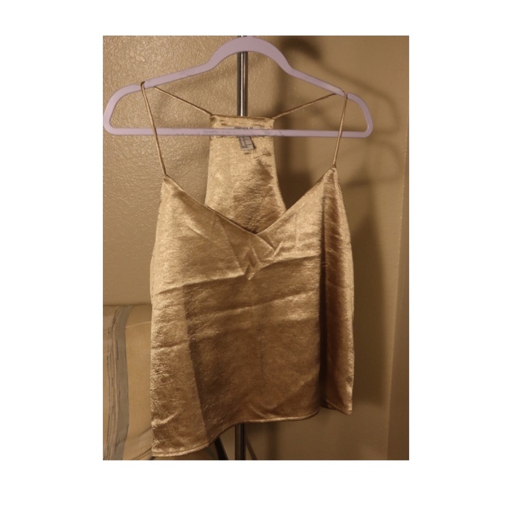 Forever 21 gold strapped top
